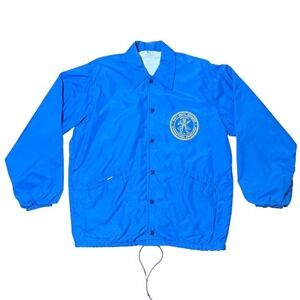 Vintage 80s Sheet Metal Workers Local Union 268 Coaches Snap Button Nylon Jacket